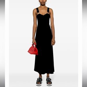 MOSCHINO JEANS Flared Knitted Midi Dress Small